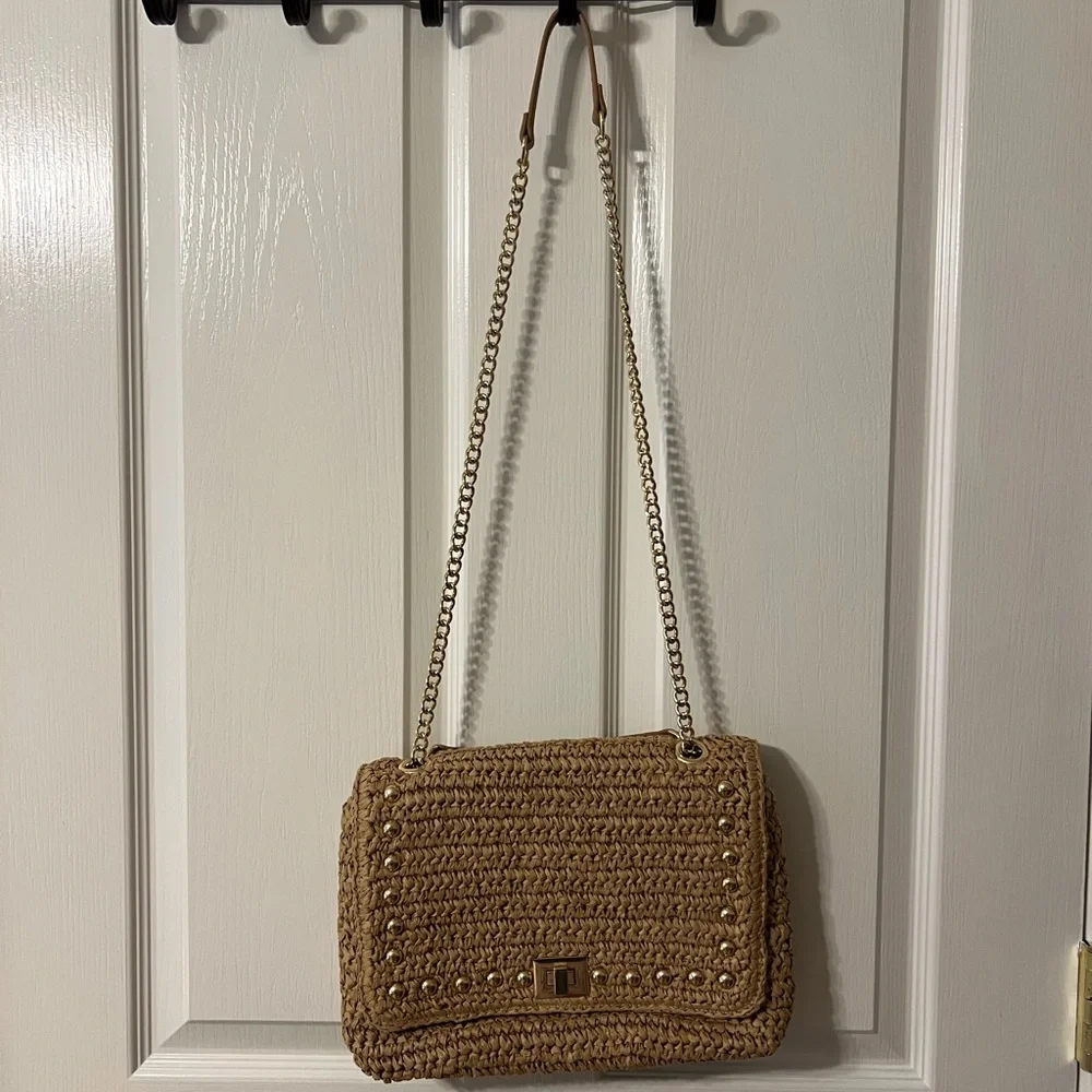 I.N.C Wicker Summer Chain Flap Bag - Picture 6 of 6